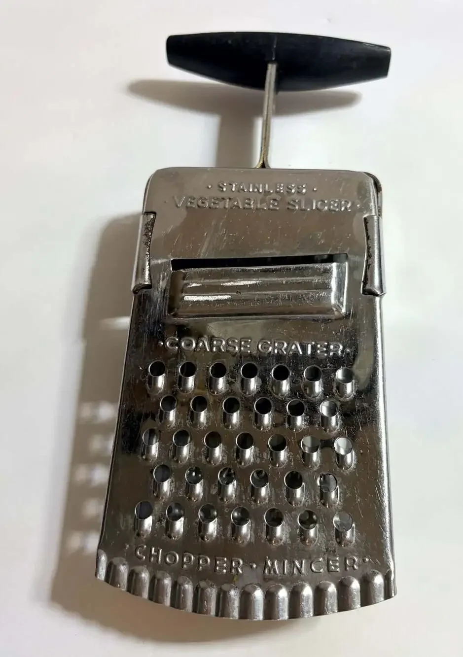 Vtg. Stainless Vegetable Slicer, Coarse Grater, Fine Grater, Chopper & Mincer
